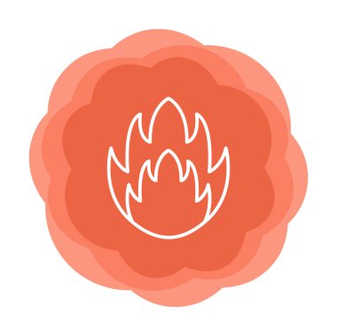 Ateş simgesi tasarımının vektör illüstrasyonu