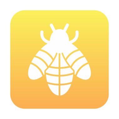 Şirin Arı simgesi, vektör çizim        