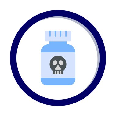 Zehir. Web simgesi basit illüstrasyon 