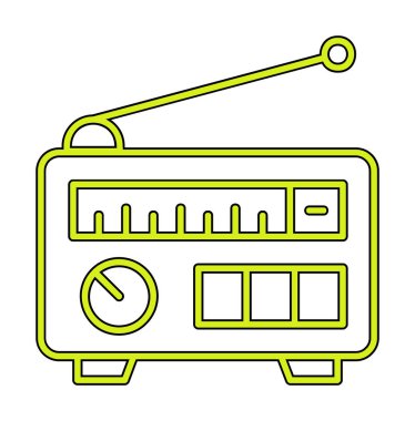 radyo simgesi web basit illüstrasyon