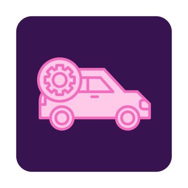 Otomobil Ayarları ikon vektör illüstrasyonu          