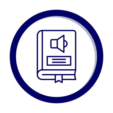 Basit Ses Kitabı simgesi, vektör illüstrasyonu