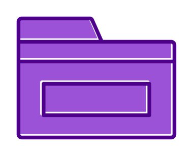 klasör web simgesi, vektör çizim