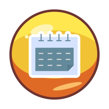 Takvim simgesi, vektör illüstrasyon tasarımı