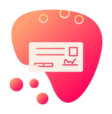 Çek çizgisi vektör simgesi