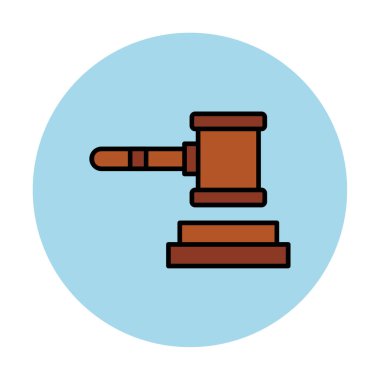 Yargıç Tokmak ikonu. vektör çizimi tasarımı