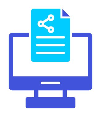 Simge vektör çizimi paylaşım dizaynlı bilgisayar