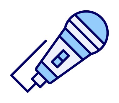 mikrofon web simge vektör çizim 