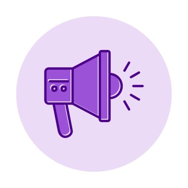 megafon simgesi vektörü web ve mobil tasarımınız için beyaz arkaplanda izole edilmiş, megafon logosu konsepti 