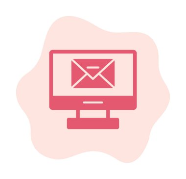 düz bilgisayar e- posta ileti simgesi 