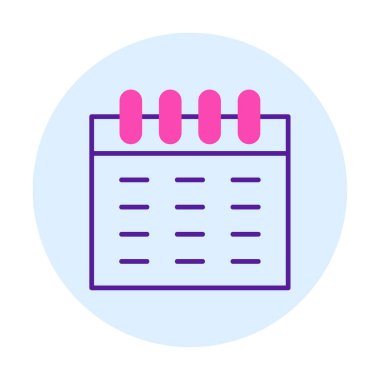 Takvim simgesi vektör illüstrasyonu