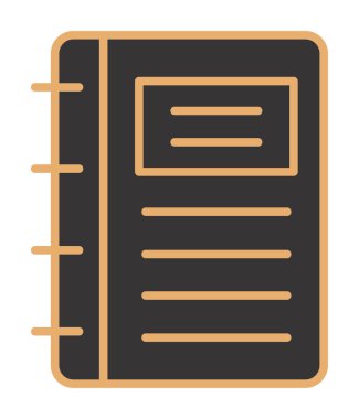 Not defteri web simge vektör çizim