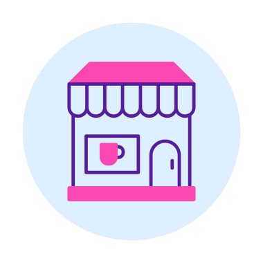 Kafe ikonu vektör illüstrasyonu