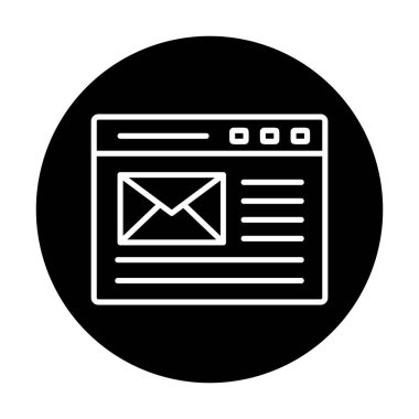 düz bilgisayar e- posta ileti simgesi 