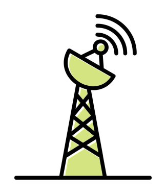 Sinyal Kulesi ikon vektör illüstrasyonu 