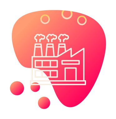 Factory icon, vector illustration simple design