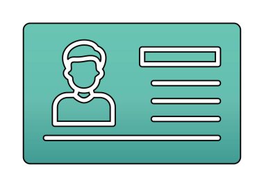 Visa belgesi simgesinin vektör illüstrasyonu 