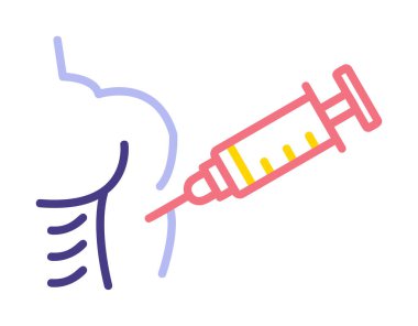 Aşılama web simgesi, vektör illüstrasyonu