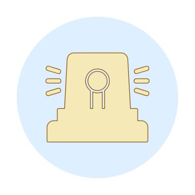 Siren simgesi, vektör çizimi 