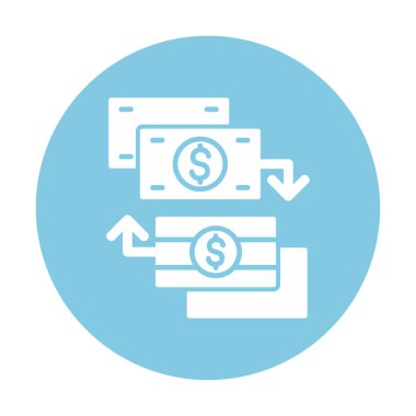 para değişimi simgesi, vektör illüstrasyonu 