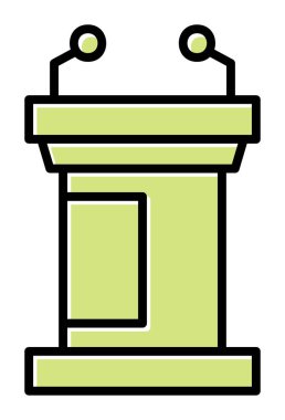 Podyum simgesinin vektör illüstrasyonu 