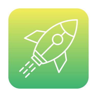 Girişim konsepti, roket simgesi, düz tasarım 