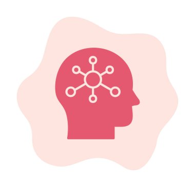 Psikoloji işaret tasarımlı beyin simgesi