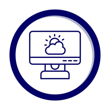 Hava Durumu Haber simgesi, vektör illüstrasyonu 