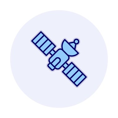 Uydu Simgesi, vektör illüstrasyonu 