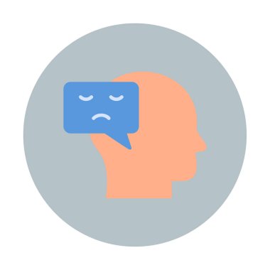 Negatif Düşünce konsepti ikon vektör çizimi