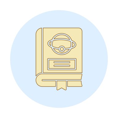 Vektör illüstrasyonu, Astronomi Kitabı simgesi  