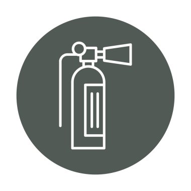 Düz yangın söndürücü. Web simgesi vektörü