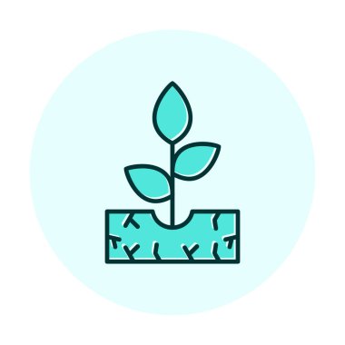 filizlenme simgesi, vektör illüstrasyonu  