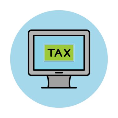 vergi ödeme ikonu vektör illüstrasyonu