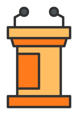 Podyum simgesinin vektör illüstrasyonu 