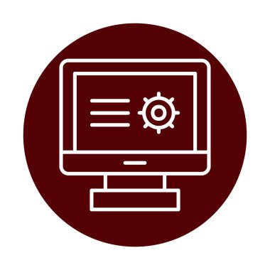 grafik, araştırma simgesi, vektör illüstrasyon tasarımı ile bilgisayar monitörü