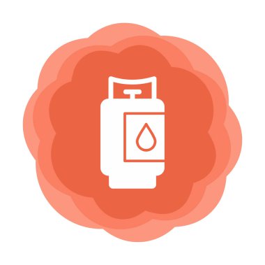 Gaz Silindiri Simgesi vektör illüstrasyon tasarımı