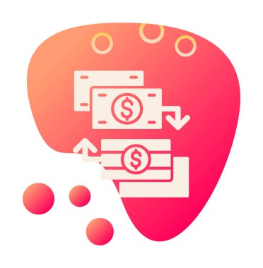 para değişimi simgesi, vektör illüstrasyonu 