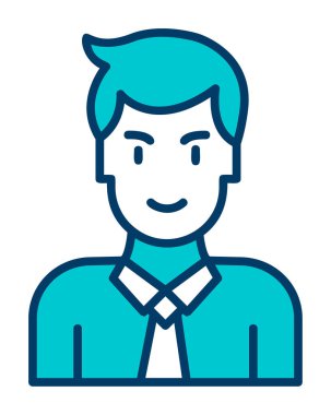 Man web simgesi, vektör illüstrasyonu 