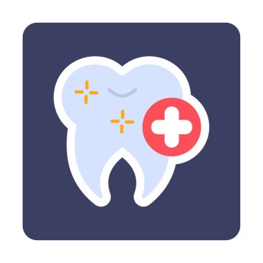 Sağlıklı diş kutsal kişilerin resmi, vektör çizim    