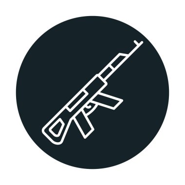 Ak47 simge vektör illüstrasyonu