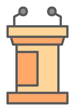 Podyum simgesinin vektör illüstrasyonu 