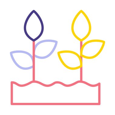 Büyüyen Bitkiler web simgesi, vektör illüstrasyonu 