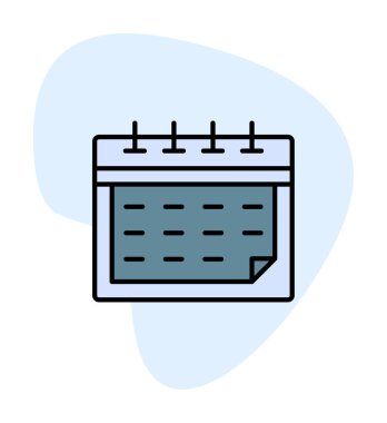 Takvim simgesi, vektör illüstrasyon tasarımı