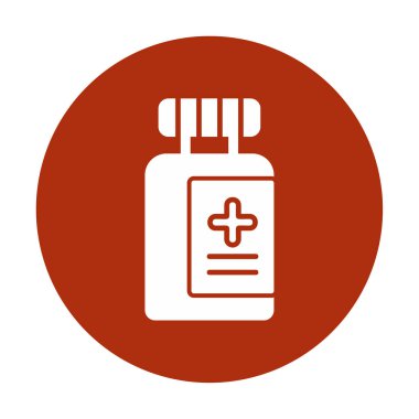 Tıbbi ikon vektör çizimi. Aşı               