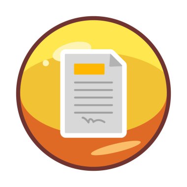 contract icon, vector illustration simple design