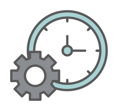 Zaman Yöneticisi web simgesi vektör illüstrasyonu