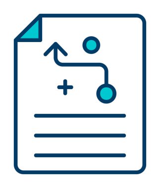 Basit Strateji simgesi, vektör illüstrasyonu