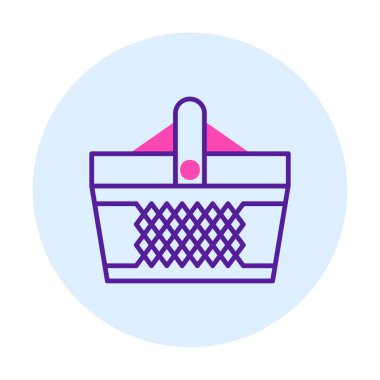 Sepet simgesi, vektör illüstrasyonu 