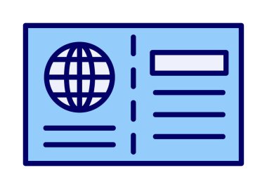 Kartpostal simgesi, vektör illüstrasyonu basit tasarım